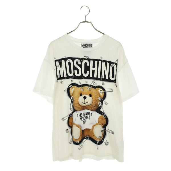 モスキーノ MOSCHINO QLO238207 サイズ:M べアプリントTシャツ 中古 BS99