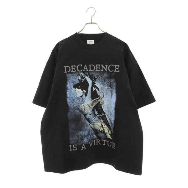ヴェトモン Tシャツ サイズ:XS 25AW UCF76MT951B BlackDecadenceI...