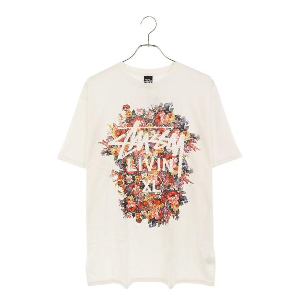 ステューシー サイズ:XL フローラルプリントTシャツ 中古 BS55
