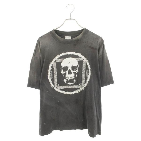 セントマイケル サイズ:L 25AW SM-HR1-0000-C16 フロントスカルプリントTシャツ...