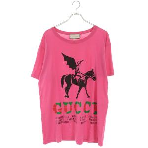 グッチ サイズ:M 493117 XJAN3 ロゴプリントTシャツ 中古 BS55