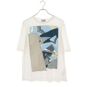 エルメス サイズ:M ジオメトリック素材切替Tシャツ 中古 BS99