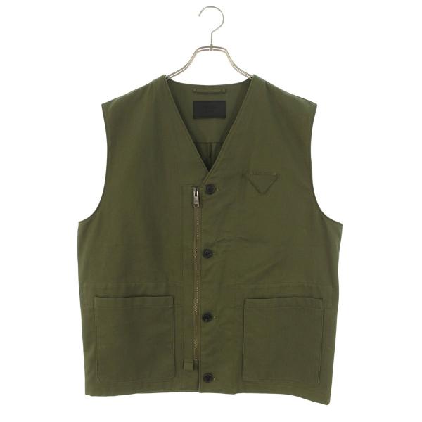 プラダ サイズ:50 SGC545 S000 14B5 トライアングルパッチベスト 中古 SB01