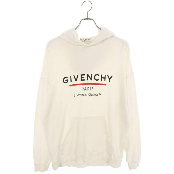 ジバンシィ GIVENCHY BMJ05430AF サイズ:M ロゴプリントプルオーバーパーカー 中...