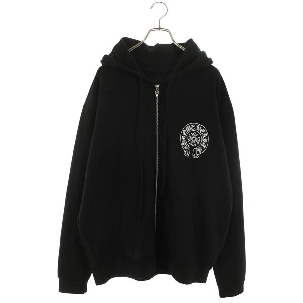 クロムハーツ サイズ:L SWTSHRT HD ZIP LTD ホノルル限定バックホースシュープリン...
