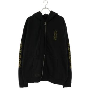 クロムハーツ パーカー サイズ:XL SWTSHRT HD ZIP アームロゴプリントジップアップパーカー 中古 GZ11