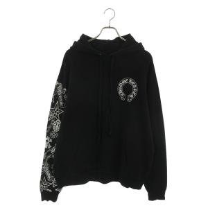 クロムハーツ サイズ:L HD PLVR MULTI SLEEVE スリーブマルチロゴプリントプルオーバーパーカー 中古 SS13
