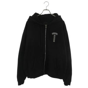 クロムハーツ サイズ:L THRML HD ZIP 裏地サーマルジップ Tバーロゴバックプリントダガージップアップパーカー 中古 GZ11