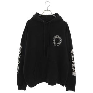 クロムハーツ サイズ:L SWTSHRT HD PLVR バックホースシューチョンパープリントパーカー 中古 SJ02