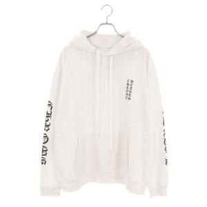 クロムハーツ サイズ:XL SWTSHRT PLVR プルオーバー CH総柄プリント袖英字パーカー 中古 SJ02