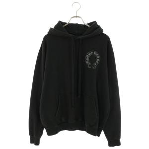 クロムハーツ サイズ:M SWTSHRT HD PLVR LTD プルオーバーパーカー 袖フローラルクロスプリントFAMILY限定パーカー 中古 SS07