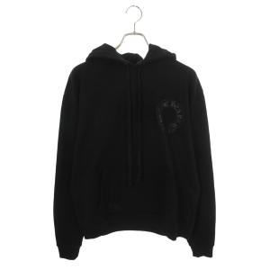 クロムハーツ サイズ:XS SWTSHRT HD PLVR オンライン限定袖フローラルアーチロゴパーカー 中古 SJ02