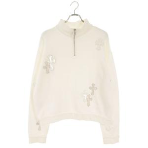 クロムハーツ サイズ:S Y NOT パテントハラコクロスパッチハーフジップスウェット 中古 FK04