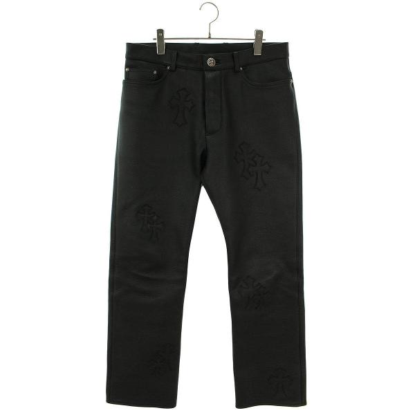 クロムハーツ Chrome Hearts LTHR PANTS CEME CRS/レザーパンツ サイ...