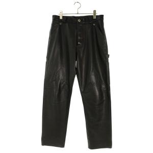 クロムハーツ ロングパンツ サイズ:31インチ CARPENTER LTHR フレアニーカーペンターレザーロングパンツ 中古 SS07