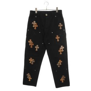 クロムハーツ ロングパンツ 30inch CARPENTER CNVS BLK クロスパッチ付きカーペンターロングパンツ 中古 SJ02