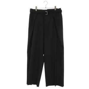サカイ サイズ:3 26SS 26-03960M ベルト付きチョークストライプロングパンツ 中古 BS99