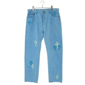 クロムハーツ デニムパンツ 34インチ U VNTG JEAN BLU クロスパッチ付き501デニムパンツ 中古 SJ02