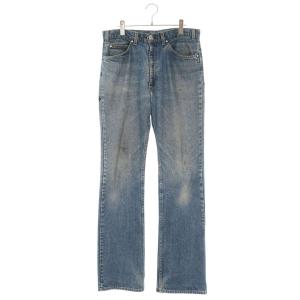 クロムハーツ 33インチ U VNTG JEAN BLU ORNG TAB 517 クロスパッチ付きウォッシュドデニムパンツデニムパンツ 中古 SJ02