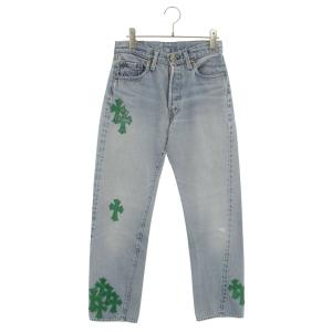 クロムハーツ 26インチ U VNTG JEAN アリゲーターパッチデニムパンツ 中古 SJ02