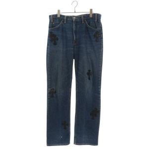 クロムハーツ サイズ:32 U VNTG JEAN BLU ORNG TAB クロスパッチ付き517ウォッシュドデニムパンツ 中古 OK15
