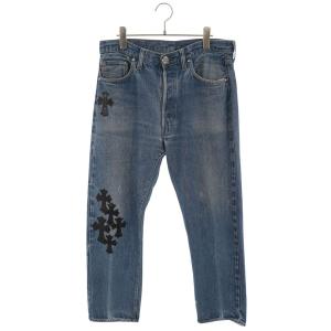 クロムハーツ サイズ:32インチ U VNTG JEAN ALGTR BL RED TAB アリゲータークロスパッチ付き501デニムパンツ 中古 SJ02