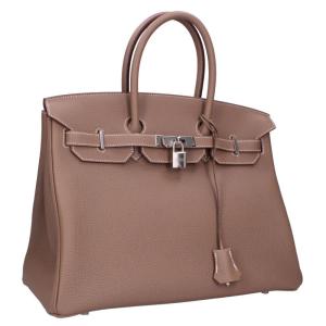 エルメス ハンドバッグ サイズ:35 バーキン35 B刻印 SV金具エトゥープレザーハンドバッグ 中古 GZ14