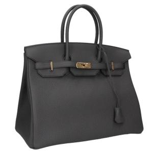 エルメス ハンドバッグ バーキン35 K刻印 シャンパンゴールド金具エタントゴレザーハンドバッグ 中古 GZ14