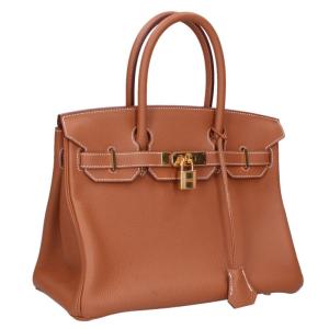 エルメス ハンドバッグ バーキン30 A刻印 G金具 トゴハンドバッグ 中古 SS13