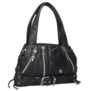 クロムハーツ JJ DEAN SMALL JJディーン スモール レザーライダースハンドバッグ 中古 OK15