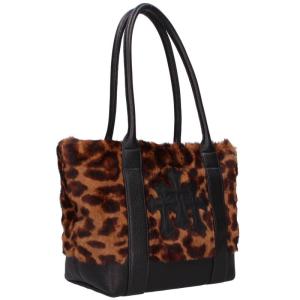 クロムハーツ TOTE MINI トートミニ レオパード柄ファークロスパッチ付きハンドバッグ 中古 OS06