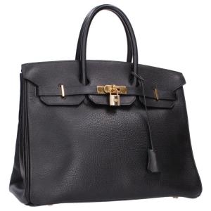エルメス サイズ:35 バーキン35 □F ゴールド金具アルデンヌハンドバッグ 中古 GZ14