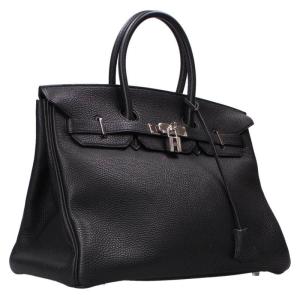 エルメス サイズ:35 バーキン35 □K刻印 シルバー金具トゴハンドバッグ 中古 SB01