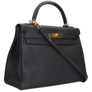 エルメス ショルダーバッグ ケリー32 T刻印 G金具レザーショルダーバッグ 中古 SS13