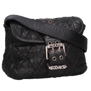 クロムハーツ G BENDER ジーベンダー クロスパッチダブルピンベルトレザーショルダーバッグ 中古 SS07