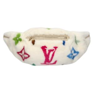 ルイヴィトン ウエストバッグ ムラカミタカシ LV × TM バムバッグ モノグラムマルチカラーミンクファーウエストボディバッグ 中古 GZ14