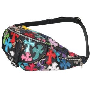 クロムハーツ #1 SNAT PACK MULTI スナットパック マルチクロスパッチレザーボディーバッグ 中古 OK15