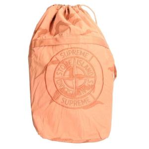 ストーンアイランド Backpack オレンジ Camo Backpack 19ss Om10 オレンジ シュプリーム メンズバッグ 迷彩ロゴバックパック Supreme 中古 0352 Rinkan