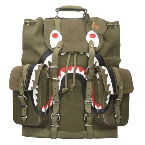 レディメイド アベイシングエイプ FIELD PACK ヴィンテージシャークデザインミリタリーリュッ...