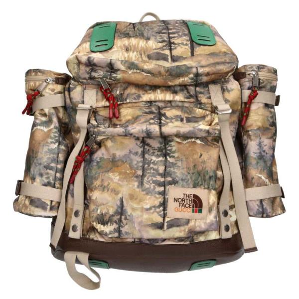 グッチ バックパック ノースフェイス 21AW 650294 520981 総柄 ナイロンバックパッ...
