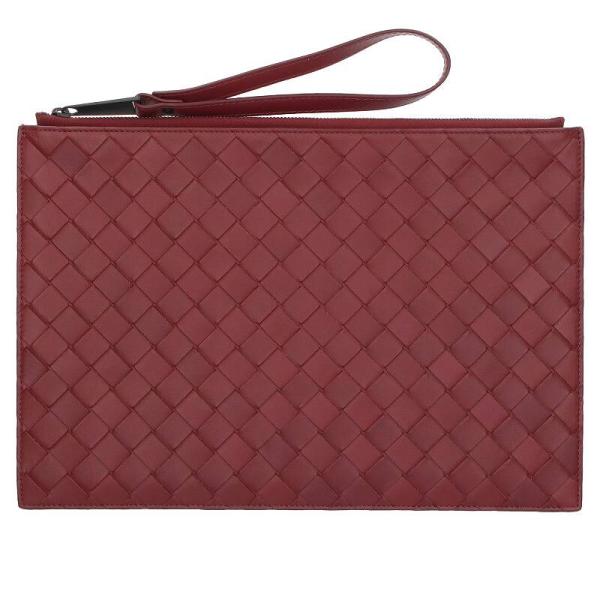 ボッテガヴェネタ BOTTEGA VENETA レザーイントレチャートクラッチバッグ 中古 BS99