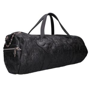 クロムハーツ サイズ:S DUFFLE GYM BAG-CEME ダッフルバッグ セメタリークロスパッチダガージップレザーバッグ 中古 GZ11