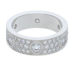カルティエ サイズ:56 LOVE RING ラブリング パヴェダイヤK18WGリング 中古 SS13