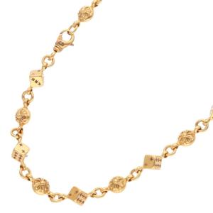 クロムハーツ ネックレス サイズ:24インチ 22K DICE NO1 CRSBL 24 ダイスクロスボール ゴールドネックレス 中古 SJ02