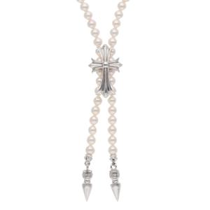 クロムハーツ ネックレス ミキモト CHクロスパールホワイトゴールドネックレス 中古 SJ02