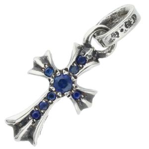 クロムハーツ CRS BBYFAT P SAP ベイビーファット PAVEサファイア チャーム シルバーネックレストップ 中古 NO05