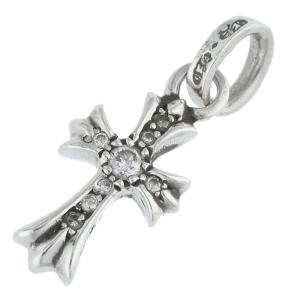 クロムハーツ ネックレストップ CRS BBYFAT P DMND ベイビーファット PAVEダイヤ チャーム シルバーネックレストップ 中古 OK15