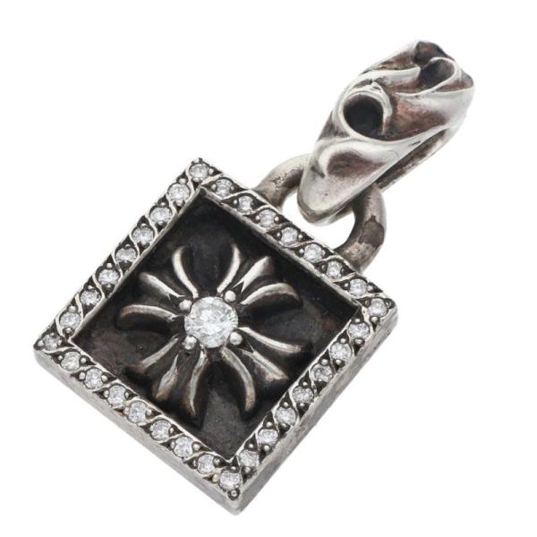 クロムハーツ ネックレストップ FRAMED CH PLUS P D フレームドCHプラス PAVE...