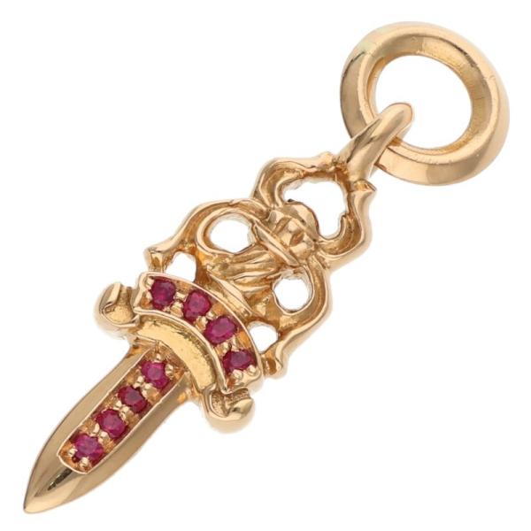 クロムハーツ 22K #5DAGGER P RUBY #5ダガーチャーム PAVEルビー チャーム ...