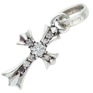 クロムハーツ ネックレストップ CRS BBYFAT P DMND ベイビーファット PAVEダイヤ チャーム シルバーネックレストップ 中古 NO05